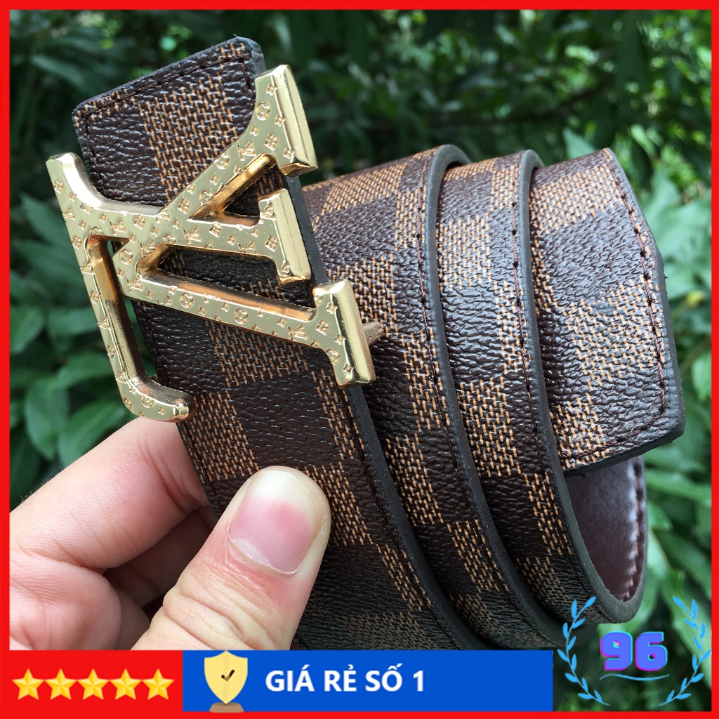 Thắt lưng nam LV, dây lưng nam LV cao cấp, mặt kim loại nguyên khối trẻ trung lịch lãm TLLV001S