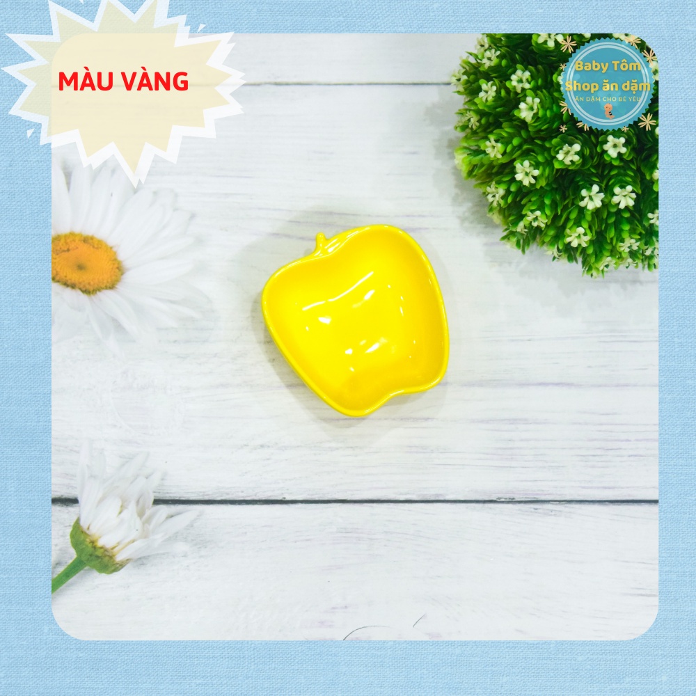 Bát ăn dặm gốm sứ nhỏ hình quả Táo dung tích 100ml,NPP Baby Tôm