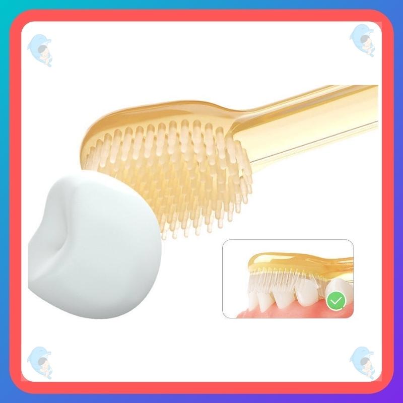 Set rơ lưỡi và bàn chải đánh răng bằng silicon giúp vệ sinh răng miệng cho em bé từ 0-18 tháng