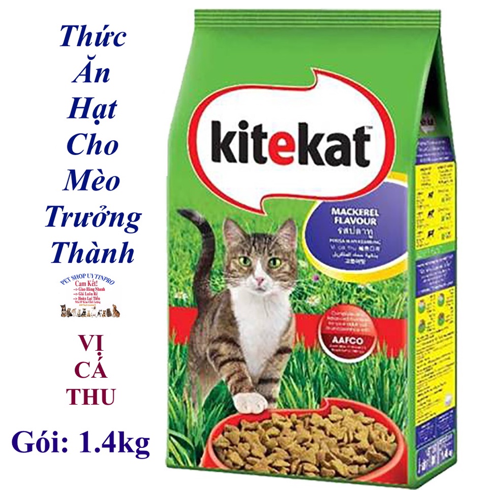 THỨC ĂN CHO MÈO DẠNG HẠT KITEKAT Vị cá thu Túi 1.4kg xuất xứ Thái Lan - Pet shop Uytinpro