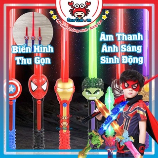 Kiếm phát sáng đồ chơi trẻ em, kiếm siêu nhân marvel người nhện spider man