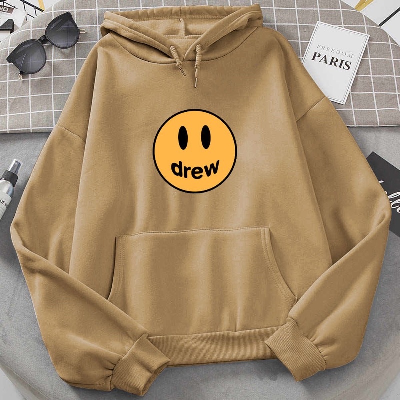 ÁO HOODIE IN MẶT CƯỜI DREW NAM NỮ ĐỀU MẶC ĐƯỢC SIZE TỪ 40-70KG (có kèm clip thật)