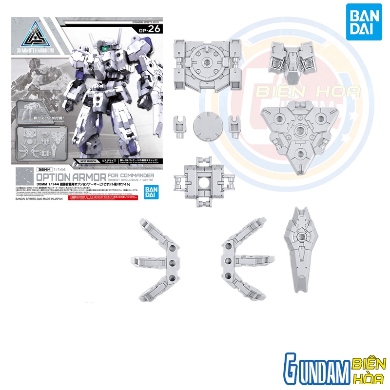 Bộ lắp ráp phụ kiện 30MM 1/144 OPTION ARMOR FOR COMMANDER [RABIOT EXCLUSIVE_ WHITE]