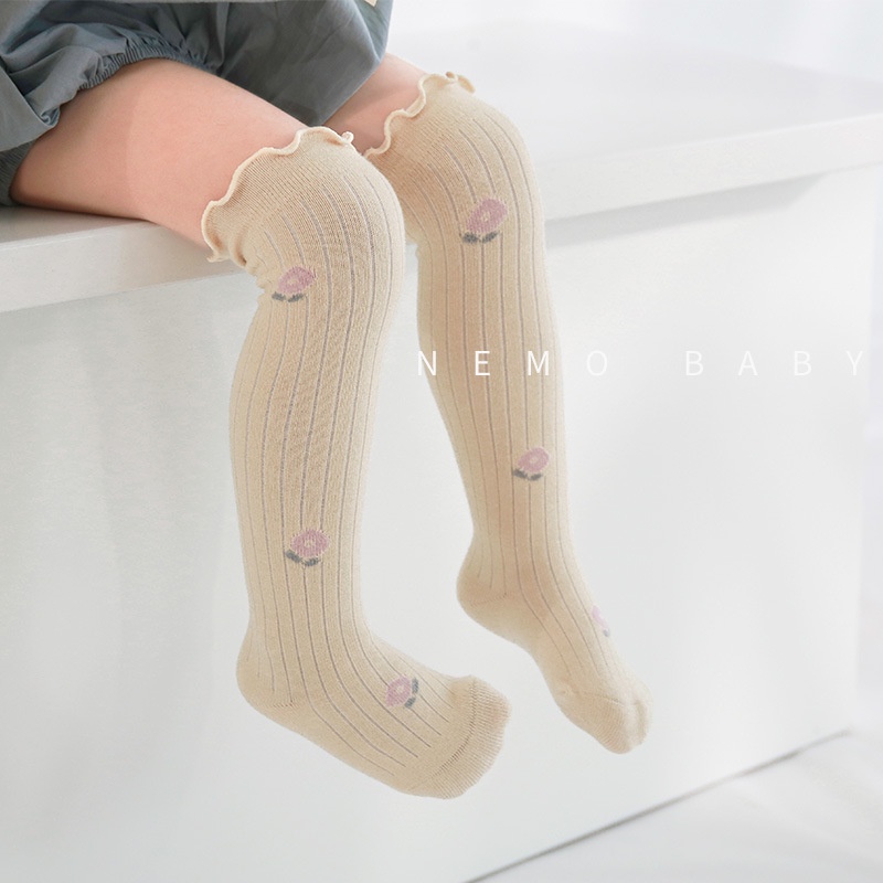 Tất/Vớ cổ cao cho bé sơ sinh 0-3 tuổi phong cách vintage Hàn Quốc cao cấp Nemo Baby