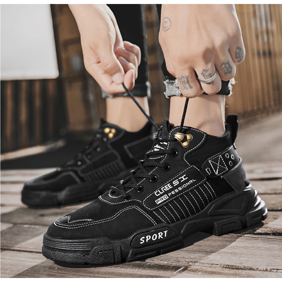 Giày nam cao cổ, giày bốt nam hàng full box mẫu mới cực đẹp hot trend 2021, kiểu dáng trẻ trung, phong cách J424 | BigBuy360 - bigbuy360.vn