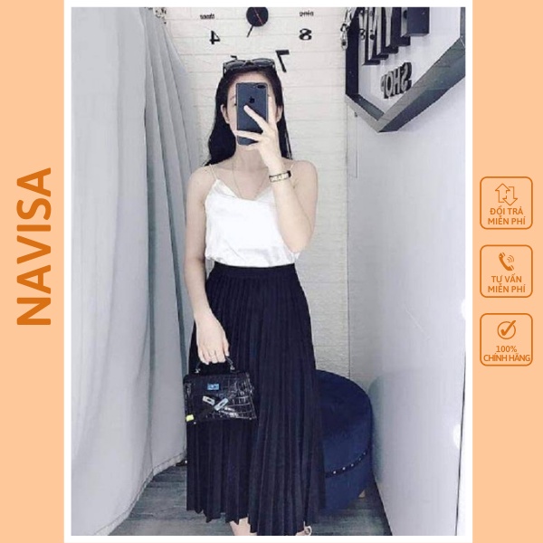 Chân váy xếp ly chân váy dài siêu đẹp chất umi hàn quốc CAMA STORE CV250