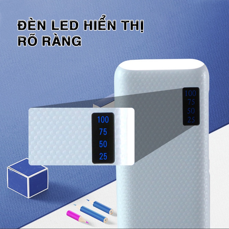PIN SẠC DỰ PHÒNG CÁT THÁI L8 10000mAh có đèn LED hiển thị lượng pin ngoài ra hỗ trợ sạc nhanh