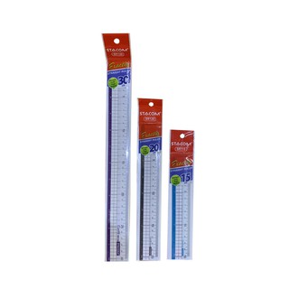 [Xả kho] Thước kẻ mỏng 15cm, 20cm, 30cm, số rõ nét, in UV chống chống phai, chính xác cao | Stacom SR115, SR120, SR130