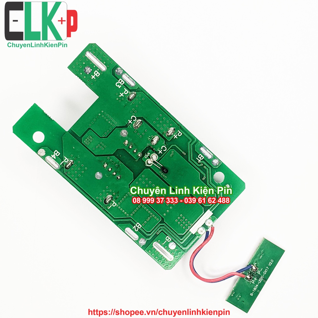 [ NEW MKT217 DC ] Vỏ mạch Makita 21700 18V 8Ah adapter có led báo pin đóng 10 cell mẫu mới ( CLKP _323 )