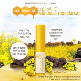 SON DƯỠNG MẬT ONG - HOA CẢI CANOLA HONEY LIP BALM STICK #INNISFREE