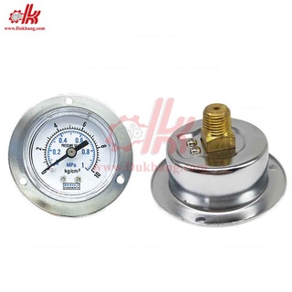 Đồng hồ áp suất hơi/ dầu/ nước Chân sau có vành