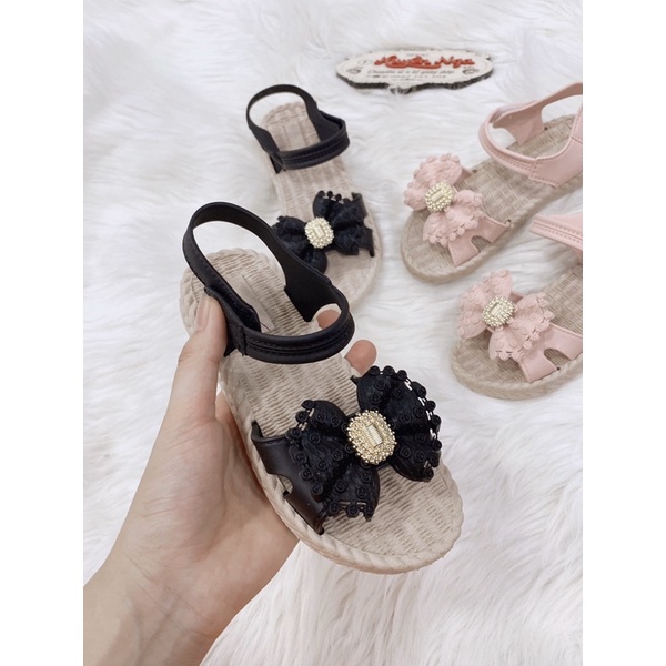 Dép quai hậu nhựa bé gái giả cói size 29-33