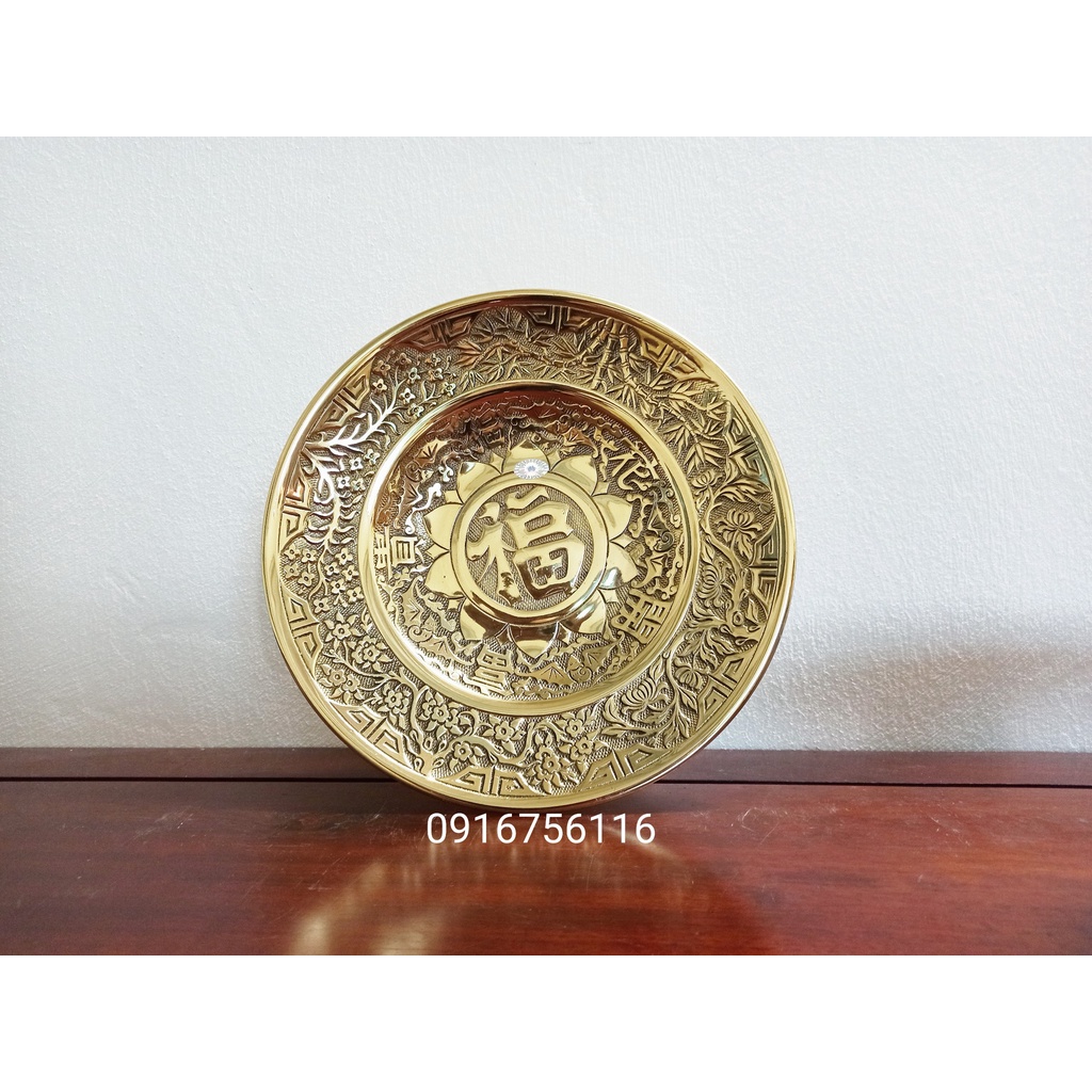 Mâm đồng 25cm, mâm bồng, mâm hoa quả