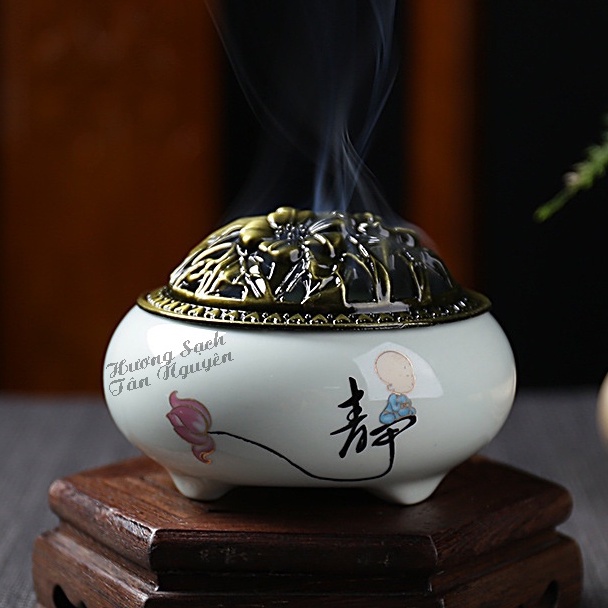 Lư đốt trầm Tân Nguyên, lư xông gốm dày dặn nhiều mẫu mã, giá rẻ