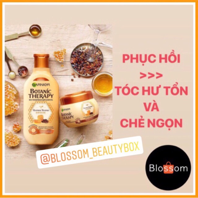 Bộ dầu gội - xả - ủ cho tóc khô, chẻ ngọn Garnier từ mật ong