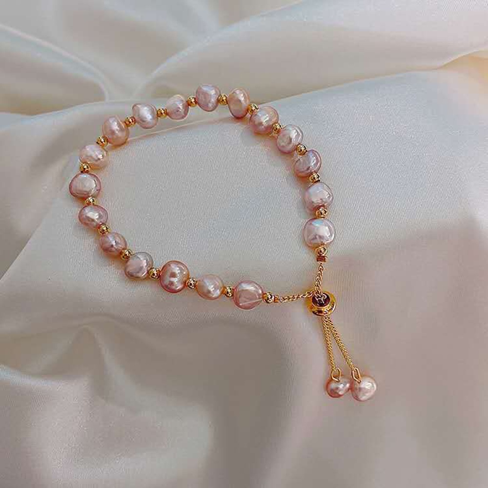 Vòng Tay Đính Ngọc Trai Nhân Tạo 23cm Thời Trang Mùa Hè Xinh Xắn Cho Nữ