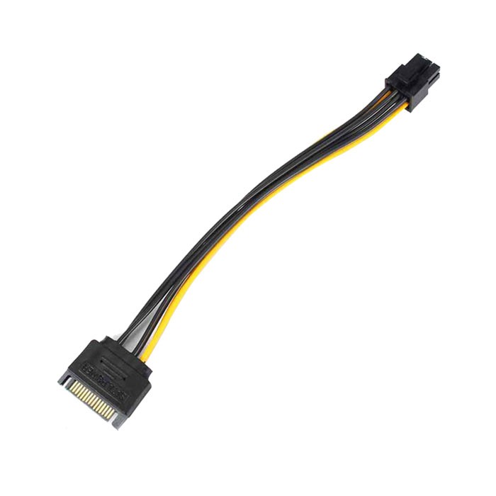 Cáp đổi nguồn SATA sang molex 6pin