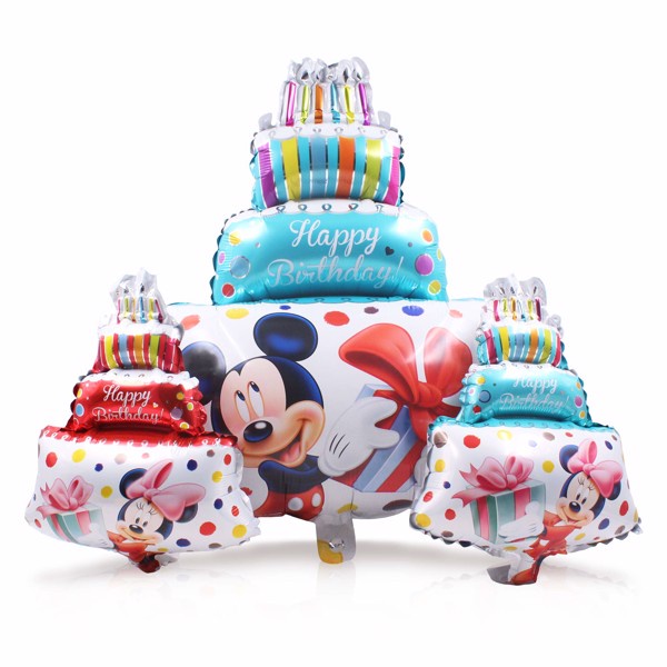 Bóng Nhôm Bánh Sinh Nhật, Bánh Cupcake, Bánh Mickey Minnie, Bánh Công Chúa, Trang Trí Sinh Nhật, Tiệc Mừng Thôi Nôi