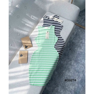 Đầm 3 lỗ sọc ngang bản sọc vừa ôm body cực xinh , chất thun gân mềm mịn
