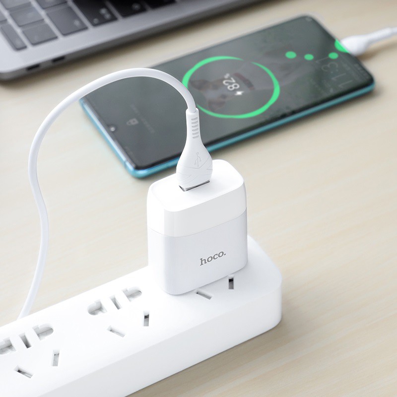 Bộ cáp sạc nhanh 2.1A kèm dây lightning/ Micro USB/ Type C Hoco C72 -Hàng phân phối chính hãng