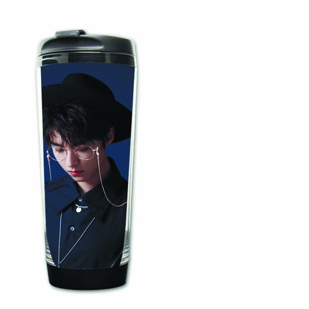 Bình nước IN HÌNH Vương Tuấn Khải TFBoys cốc đựng quà tặng tiện lợi