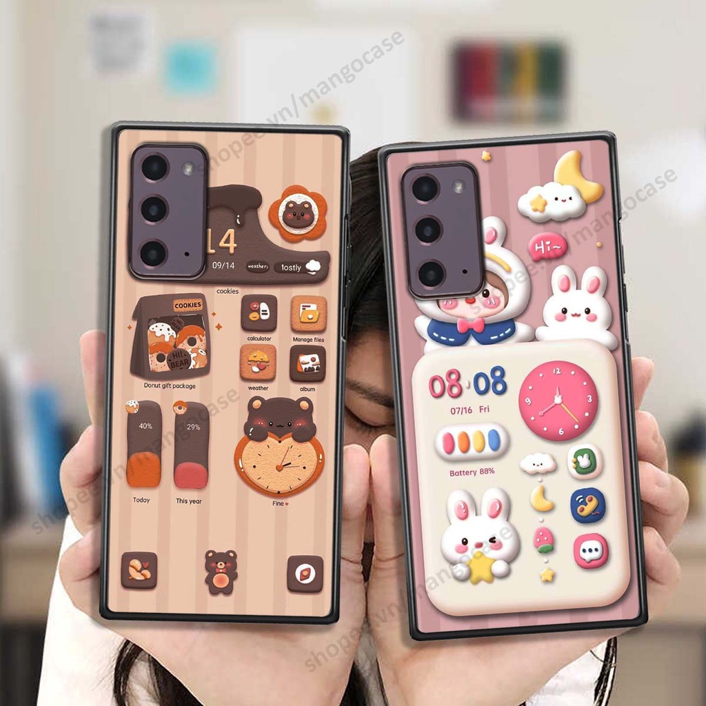 Ốp lưng Samsung Note 20 hình gấu, thỏ, đồng hồ cute dễ thương