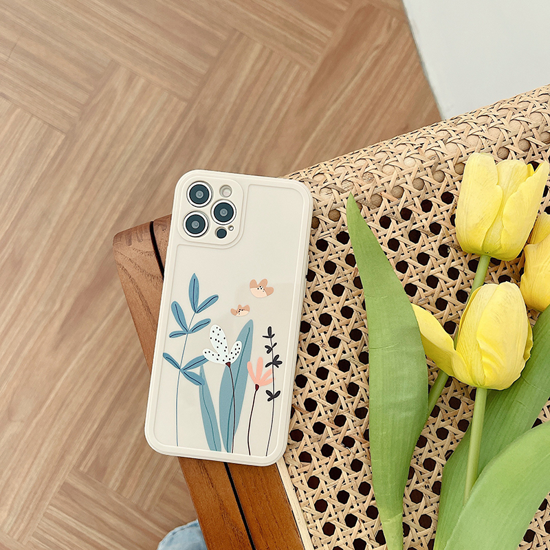 ốp iphone 11 Ốp điện thoại silicon TPU mềm hình hoa giản đơn cho iPhone 11 Pro Max X Xr Xs Max 7 8 Plus Se 2020 12 pro max 12 mini
