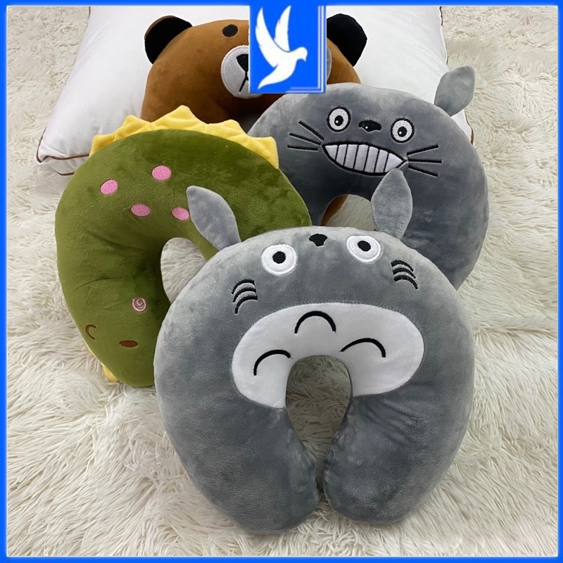 Gối chữ u kê cổ đi máy bay TOTORO , gối tựa đầu đi ô tô du lịch  Bird book