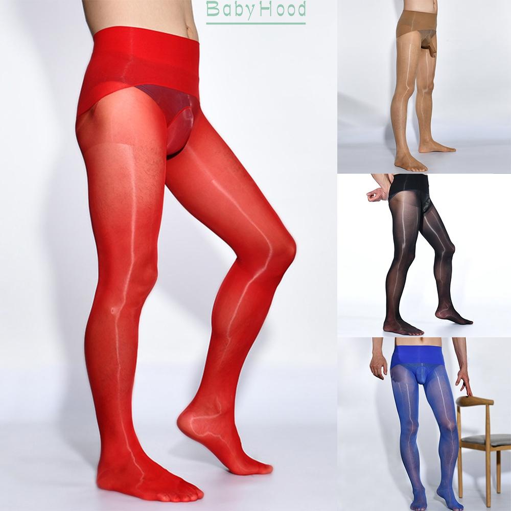 Open/Close/Ball Pouch Men Glossy Pantyhose Sexy Silky Soft Nylon Stockings Hot#BBHOOD