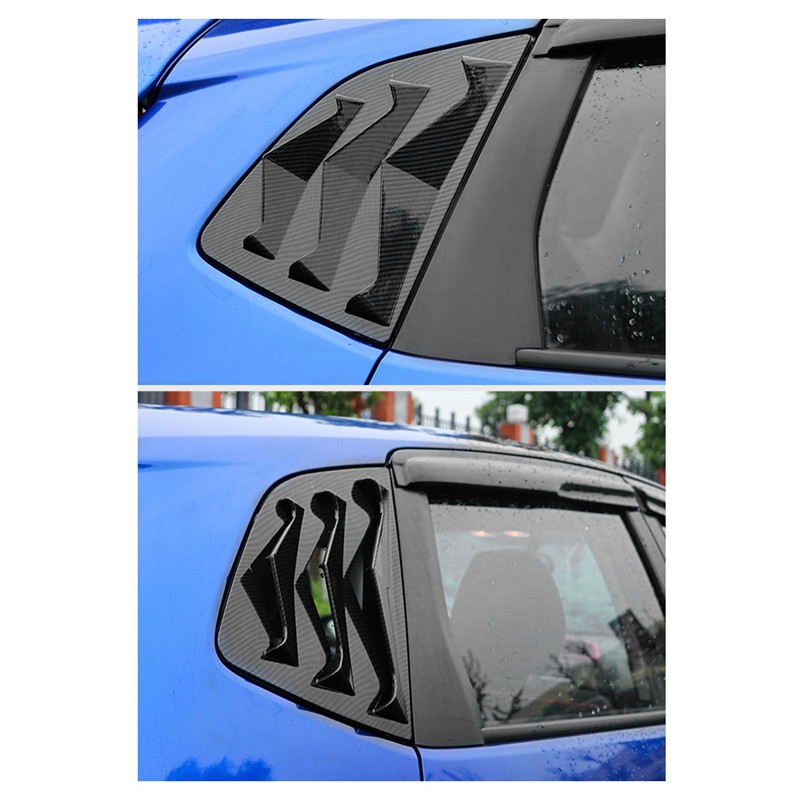 Carbon Fiber Car Side Vent Window Louver Shutter Covers Trim for Honda Fit Jazz 2015-2019 Window Louvers Scoop Cover