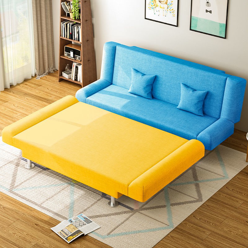Ghế sofa lười phòng khách căn hộ nhỏ cho thuê giường đôi đa năng đơn gấp tiết kiệm vải