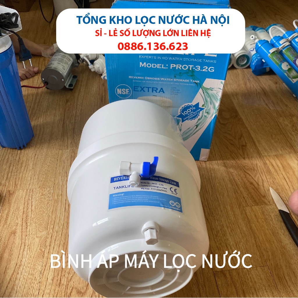 Bình áp máy lọc nước RO chính hãng sử dụng tất cả máy lọc nước chính hãng 8-10 lít