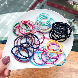 SH018 Set 100 cái cột tóc kim tuyến [TÚI ZIP] Korea