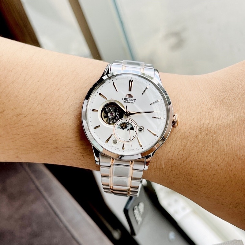 Đồng hồ đôi nam nữ dây thép Orient Automatic RA-AS0101S10B RA-KB0001S10B New Model 2021