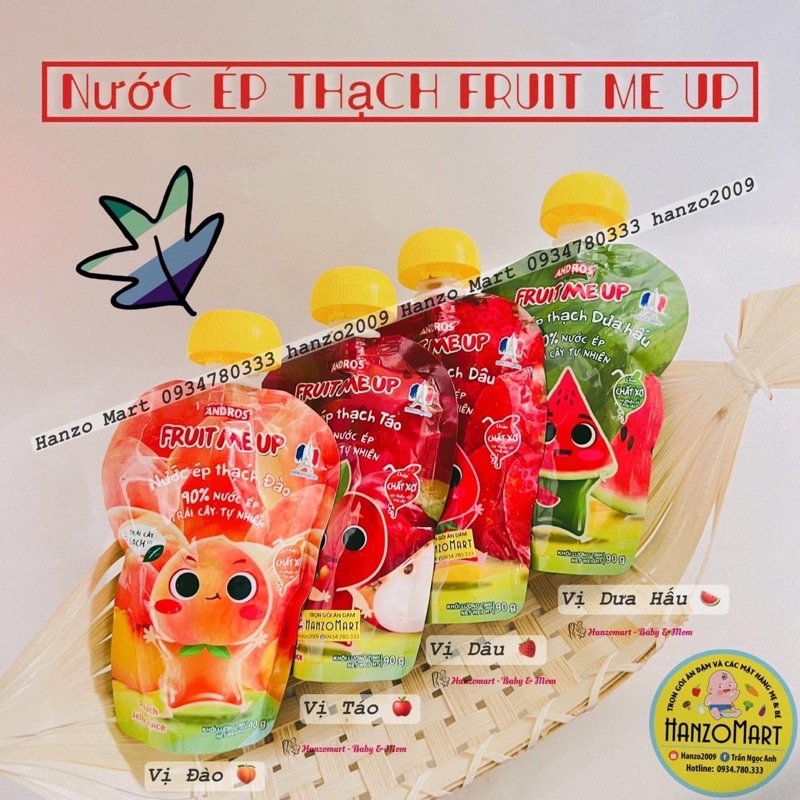 Nước ép thạch trái cây FRUIT ME UP cho bé