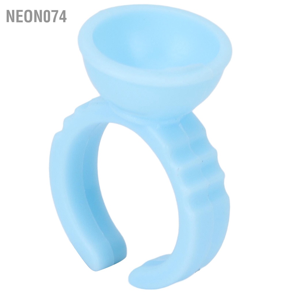 Neon074 100pcs Tattoo Pigment Ring Cup Disposable Ink Eyelashes Extension Accessories xăm hình