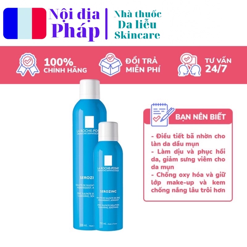 [BẢN NHẬP KHẨU] Nước khoáng giúp làm sạch & làm dịu da La Roche-Posay Serozinc 300ml