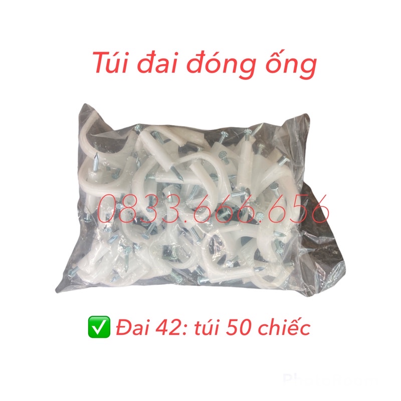 1 túi đai 42 đóng ống đồng kẹp cố định ống