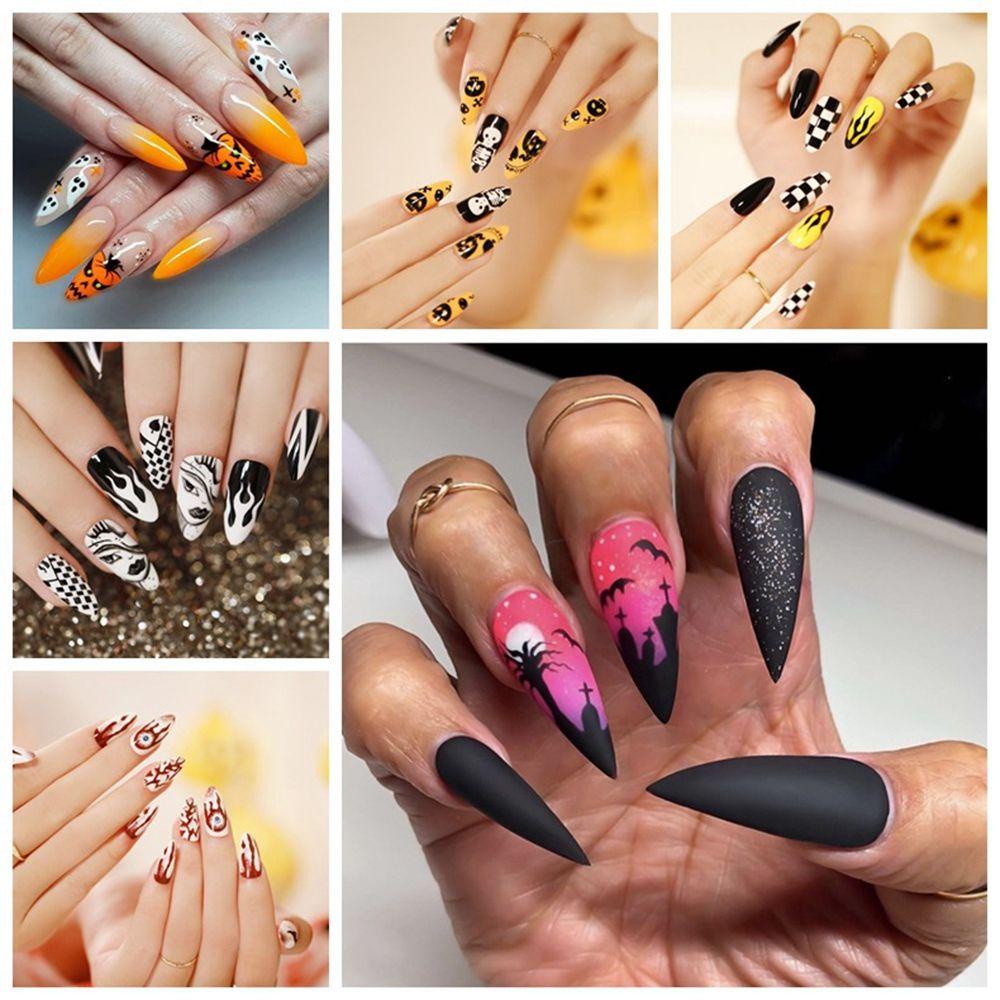 ESPO Hộp 24 Móng Tay Giả Hóa Trang Halloween