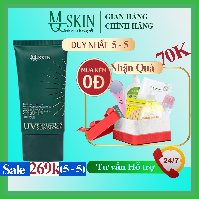 Kem chống nắng MQ Skin SPF50+PA+++ ( MQSKIN Chính hãng )