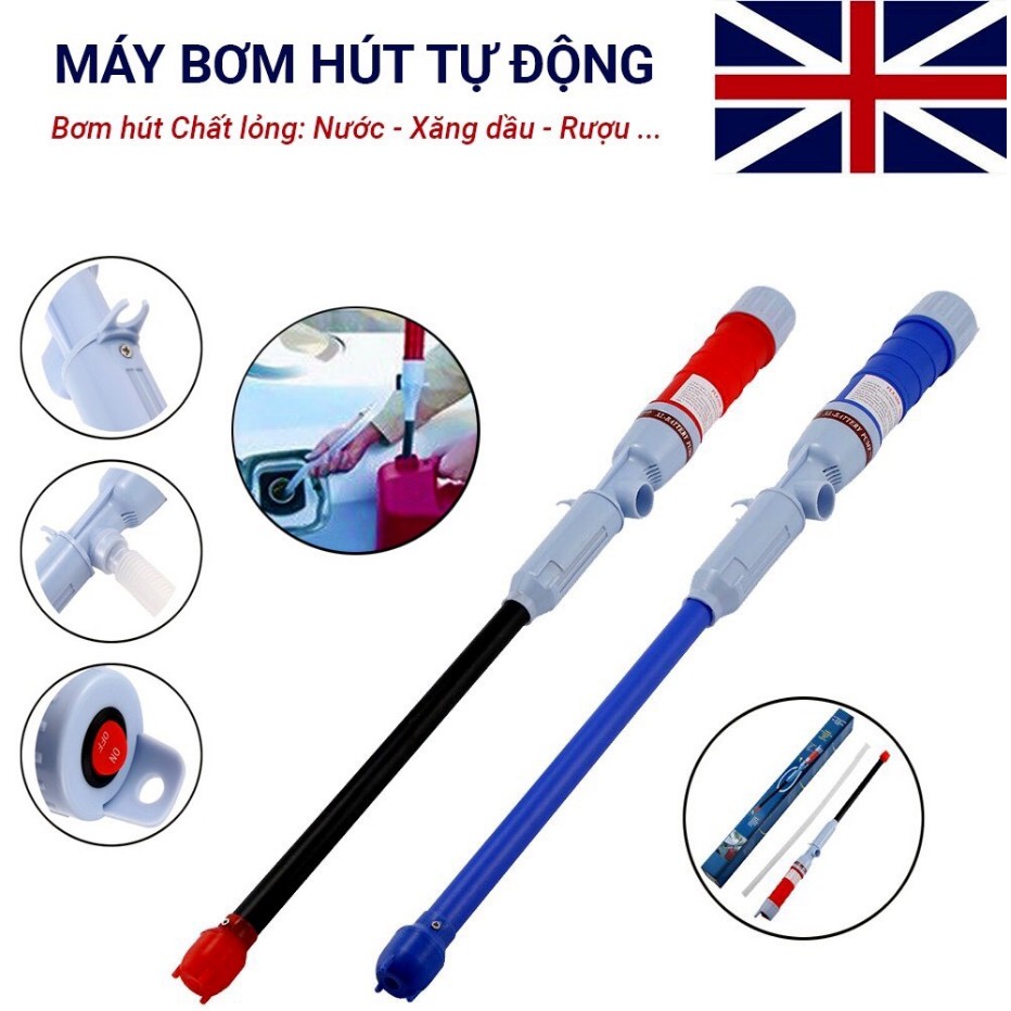 Dụng cụ bơm hút tự động nước, rượu, xăng dầu, chất lỏng, hóa chất chạy pin tự động chỉ 1 nút bấm.