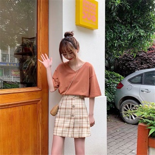 Chân váy caro ulzzang