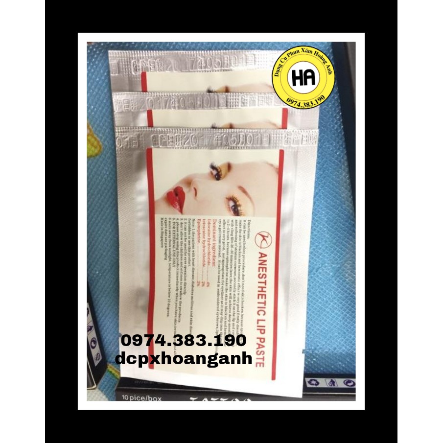Miếng ủ môi Anesthetic ( ủ Coco) phun xăm của Singapore (10 miếng) |dcpxhoanganh | BigBuy360 - bigbuy360.vn