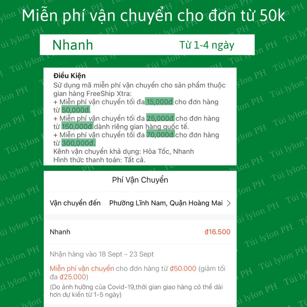 3 kg túi OPP có lỗ treo nhiều size