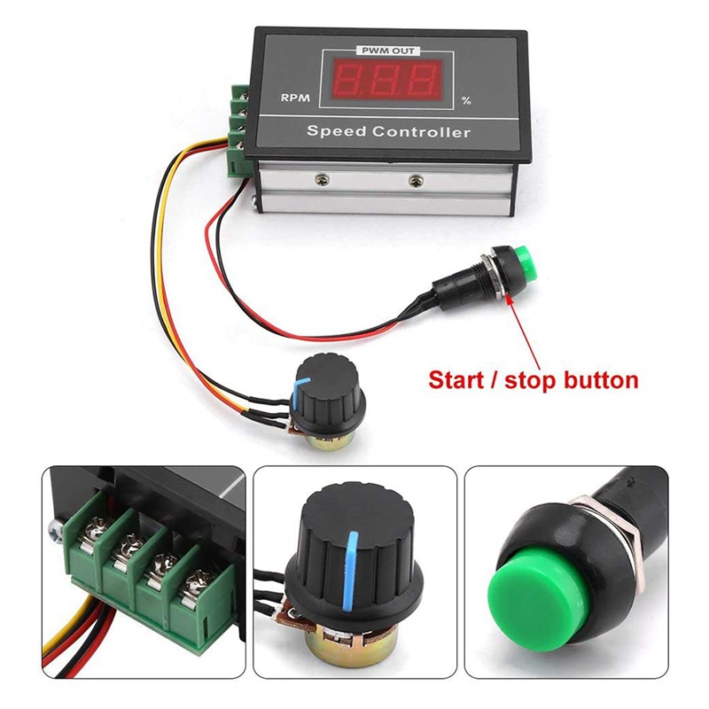 Bộ Điều Khiển Tốc Độ Động Cơ DC 6-60V 12V-48V 30A PWM