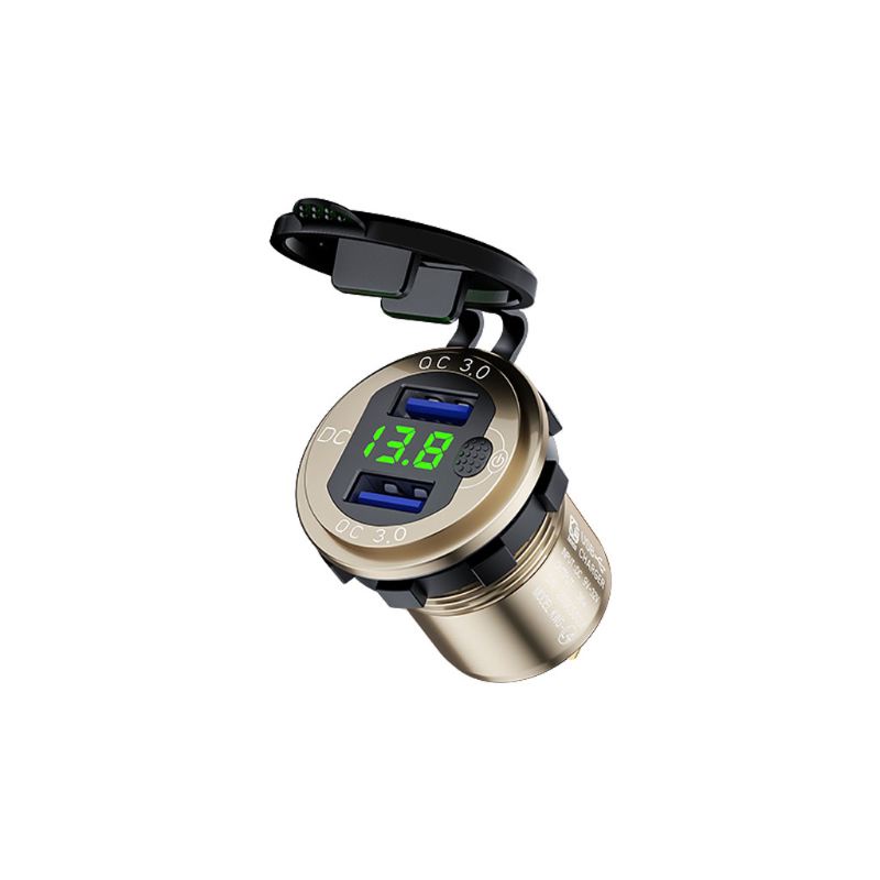 Tẩu Sạc Điện Thoại Di Động Hai Cổng USB Cho Xe Hơi