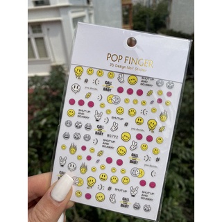 Sticker dán móng nghệ thuật mặt cười