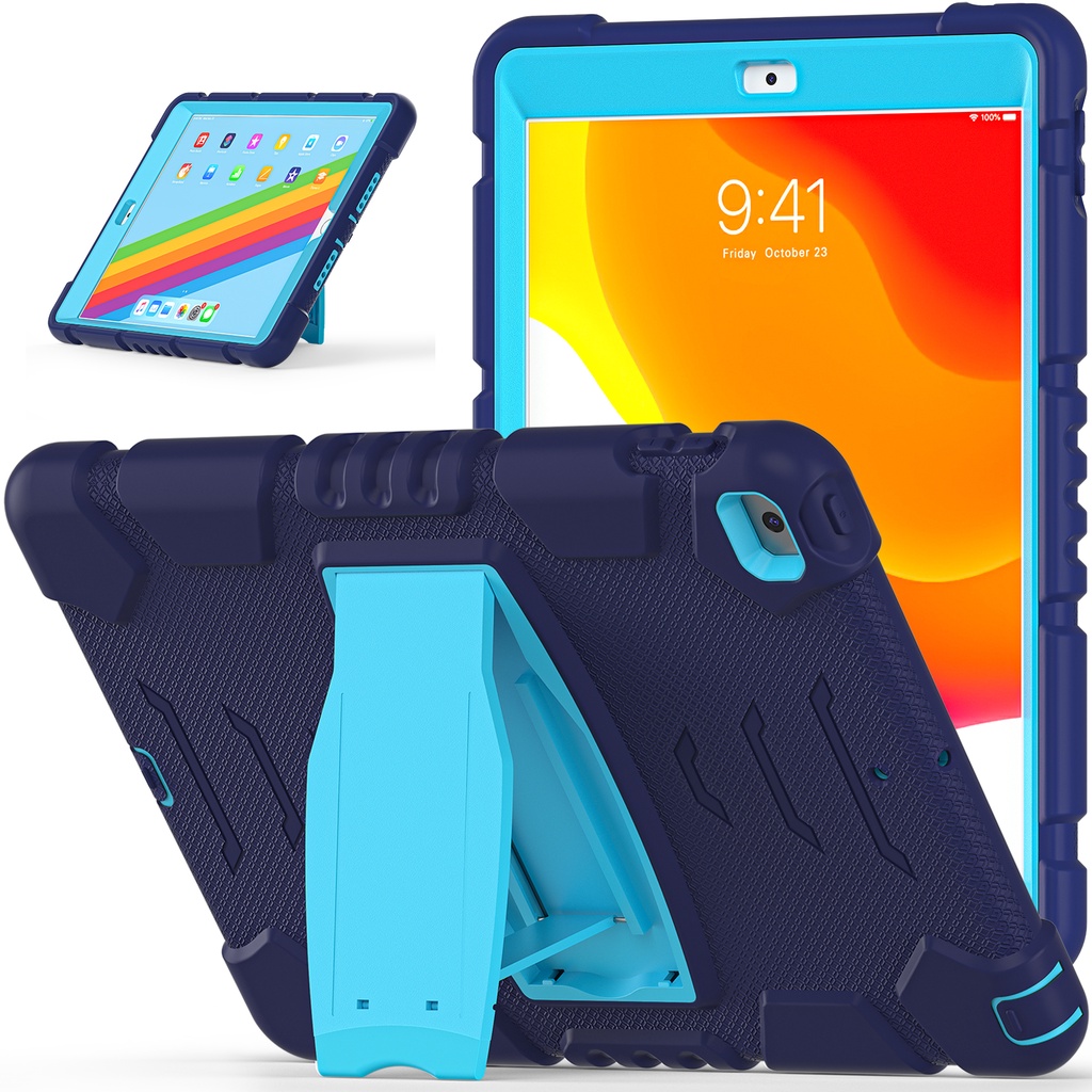 Ốp Máy Tính Bảng Silicon Chống Sốc Có Giá Đỡ Cho iPad 7th 8th 9th Gen 10.2 inch 2019 2020 2021