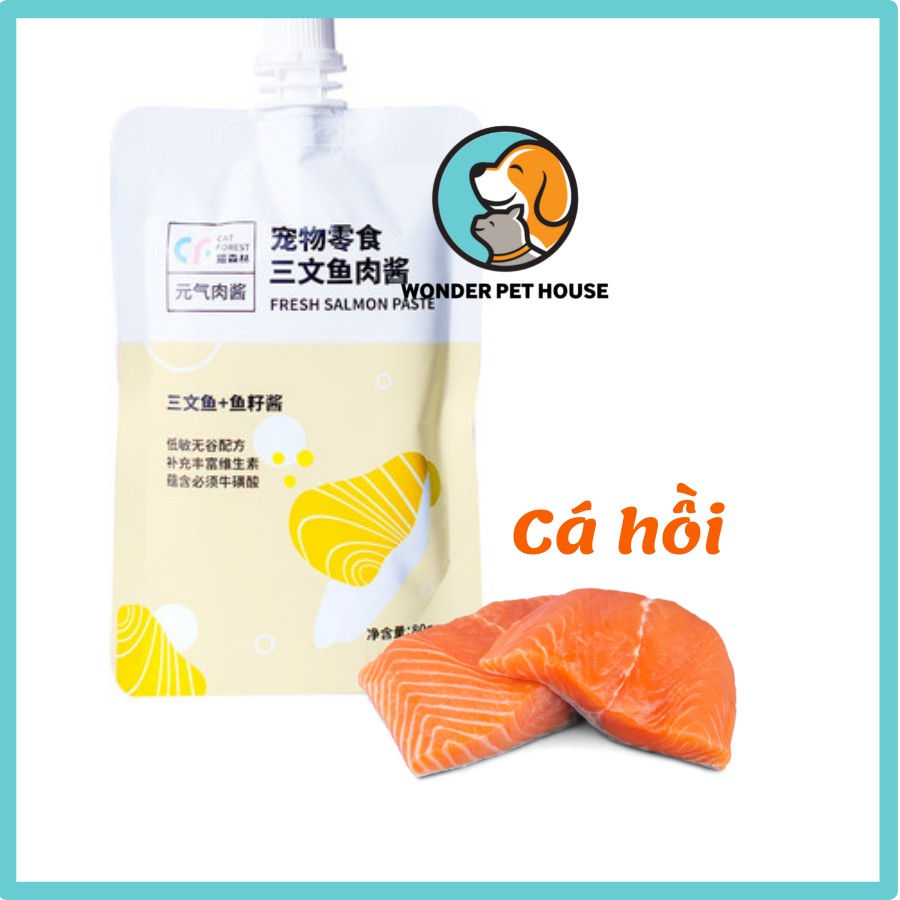 Súp thưởng tuýp CAT FOREST 80g cho mèo thơm ngon tiết kiệm