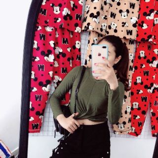 Áo thun kiểu chéo bụng